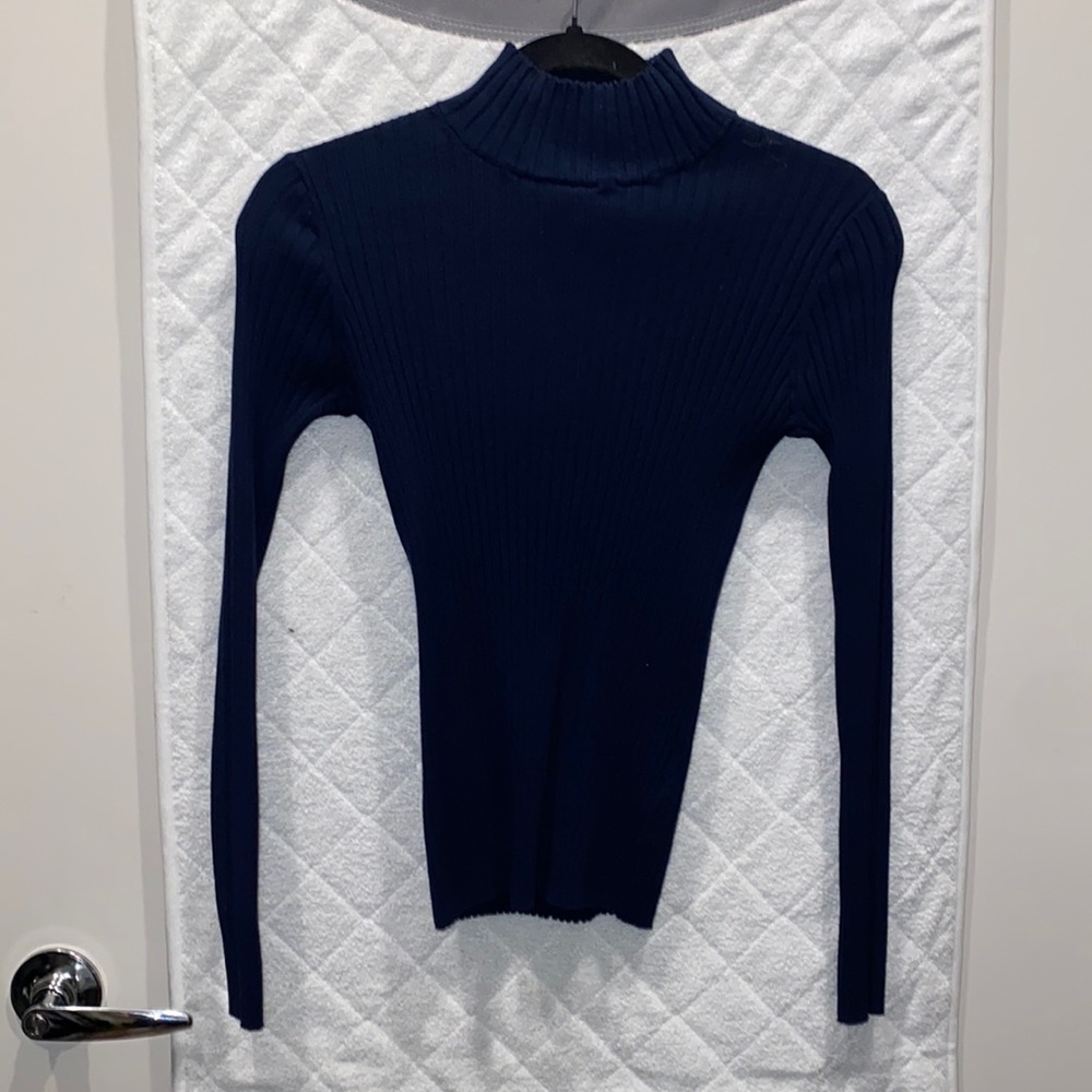 Tory Burch | turtle neck | S | navy